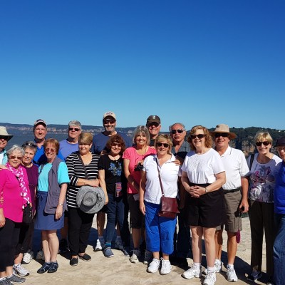 a group of people posing for the camera